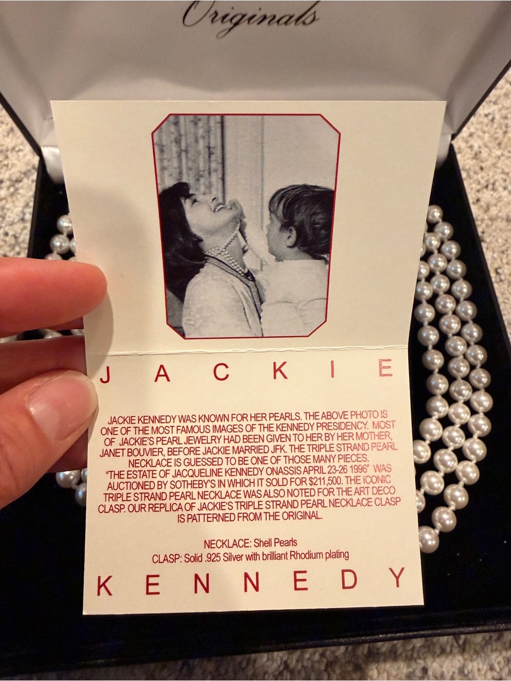 White Pearl Triple-Strand Necklace - Picture 2 of 4
